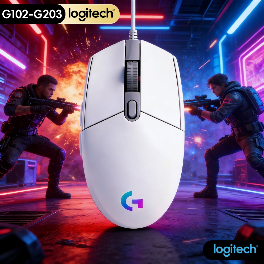 Logitech Mouse G203 - G102 純正ロジクール G203 プロディジー マウス、RGBイルミネーション ゲーミング