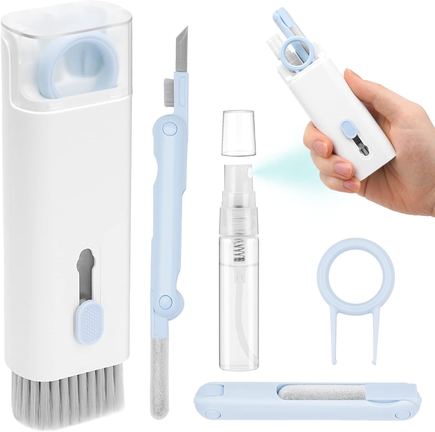 Screen Cleaning Kit - 7-in-1電子クリーニングキット、モニター、キーボード、Airpods、MacBook、iPad、iPhone、iPodのクリーニングキットに使用、画面用防塵ブラシ