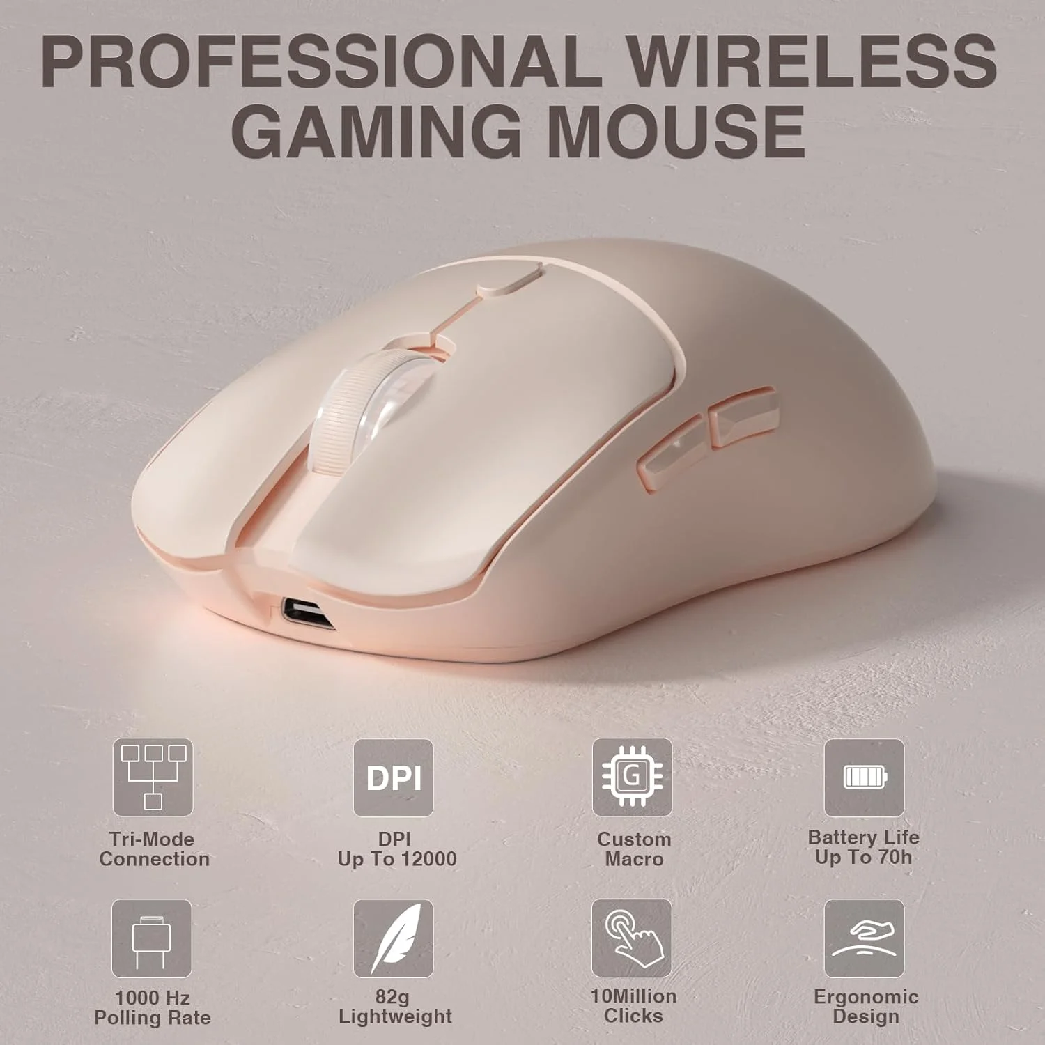 Laptop Accessories Mouse - AULA SC580X トライモードワイヤレスゲーミングマウス 12000DPI PAW3325 500mAh