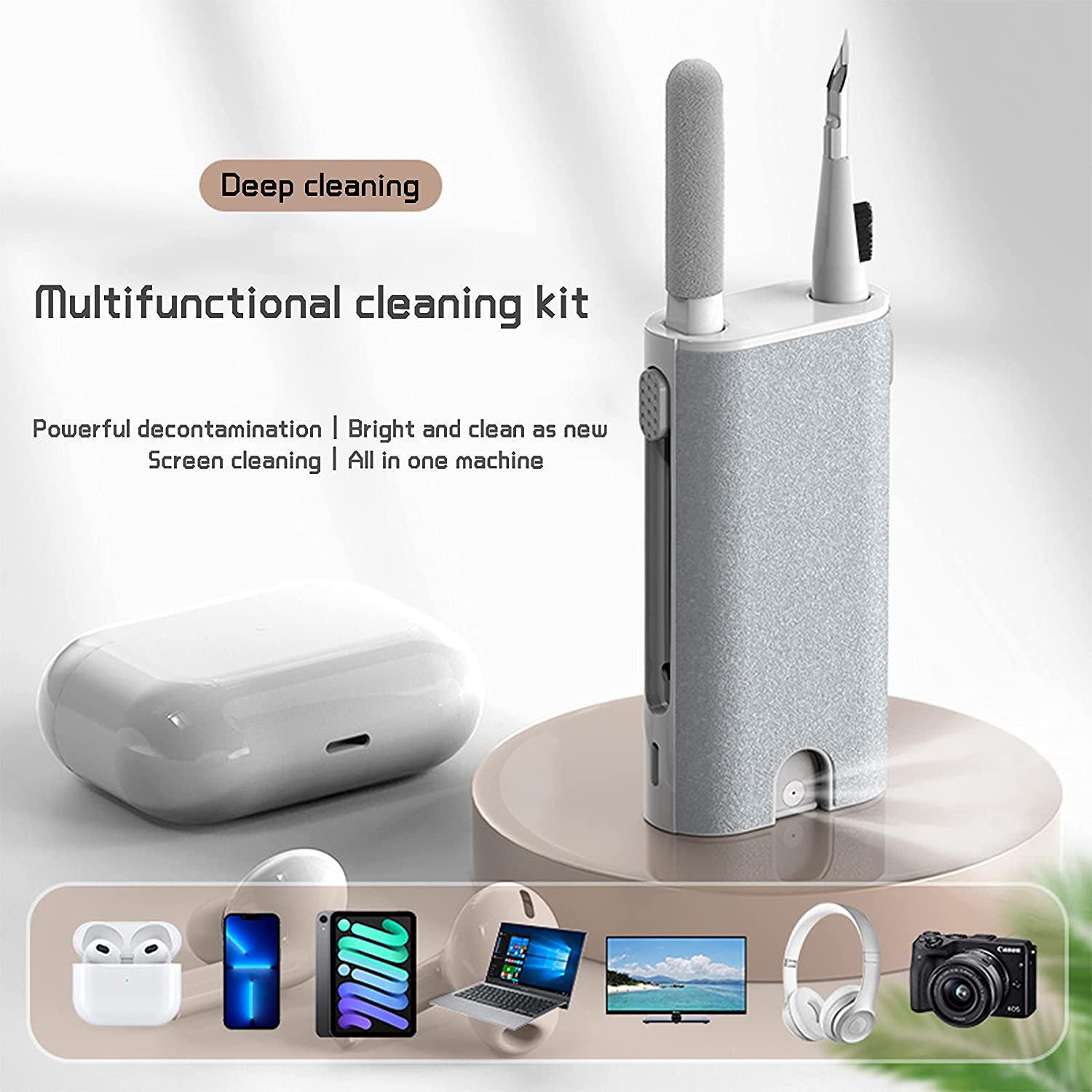 Screen Cleaning Kit - 5 in 1 イヤホンクリーナーブラシキットカメラ電話タブレットラップトップテレビ画面クリーニングツールヘッドセットクリーニングペン Airpod Pro