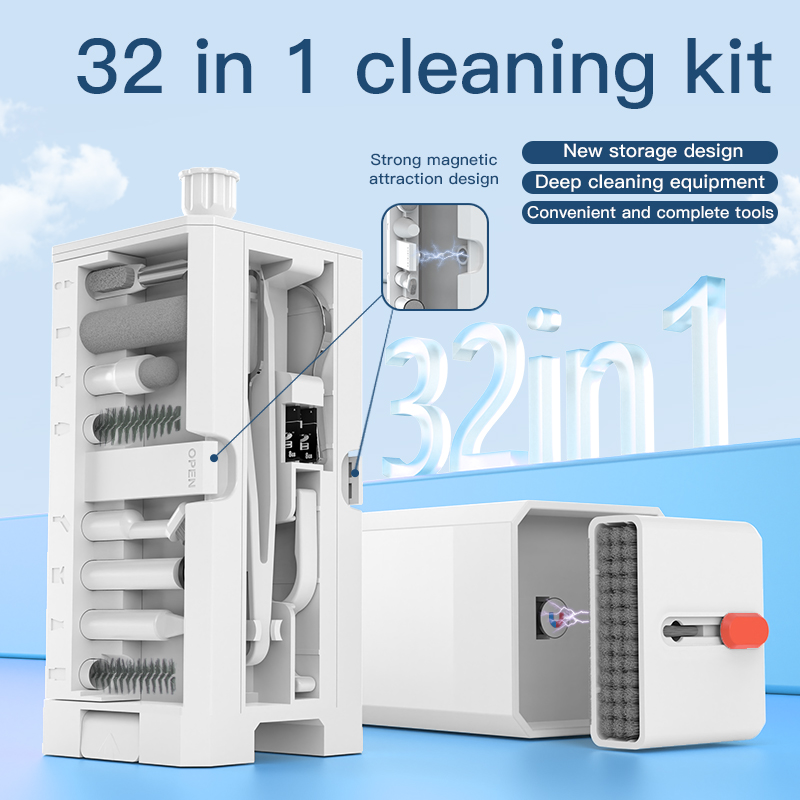 Screen Cleaning Kit - 32/1デジタルクリーニングキット 携帯電話カメラ ノートパソコンキーボードクリーニングブラシ キースクリーンクリーナー ダストコレクター クリスマスギフト