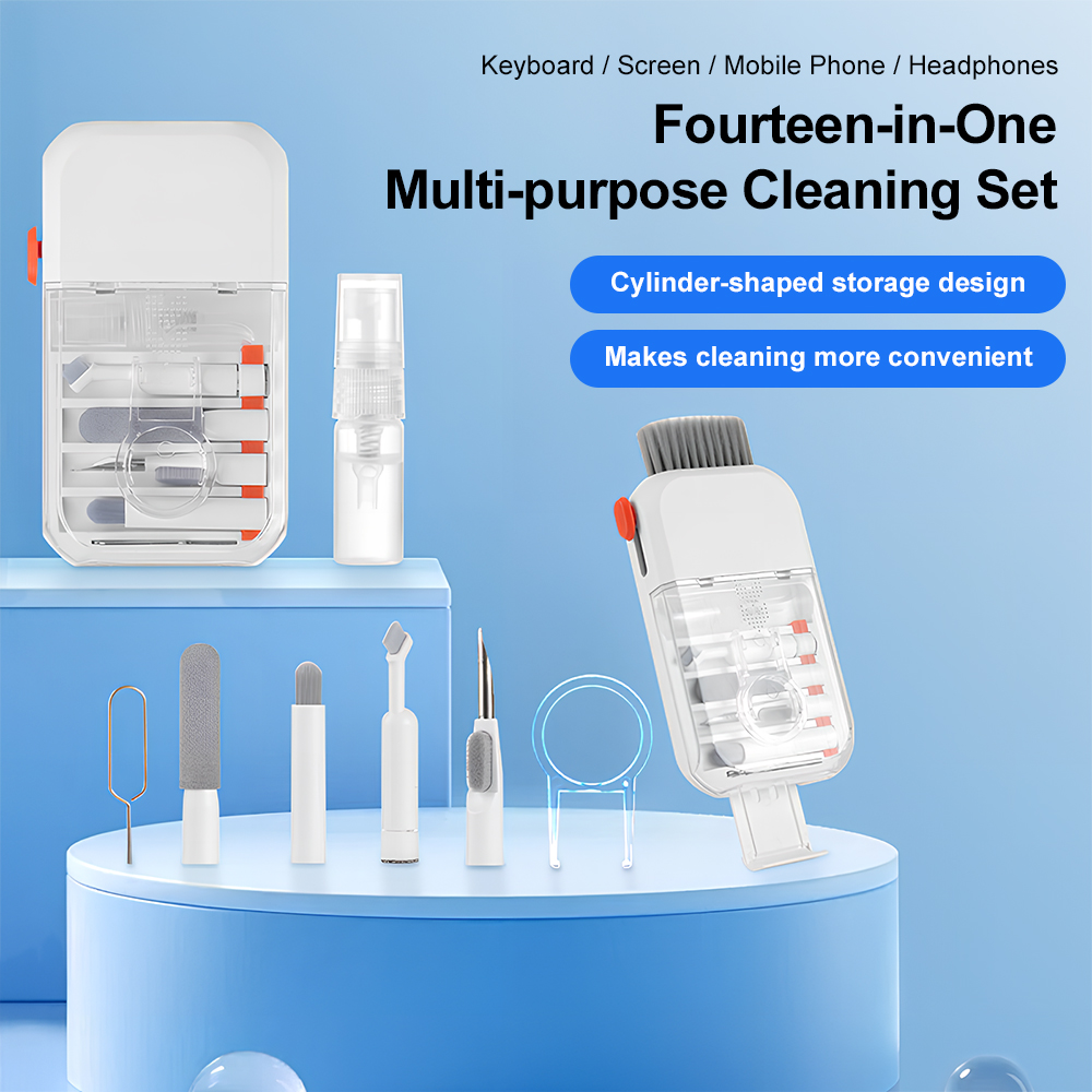 Laptop Accessories All Gadgets - 14-in-1デジタルデバイスクリーニングキット多目的クリーナーツールセット（メカニカルキーボード、携帯電話、Bluetoothイヤホン、ラップトップスクリーン用）