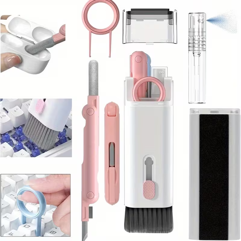 Screen Cleaning Kit - 7-in-1ワイヤレスイヤホンクリーニングペン、イヤホン洗浄ペン、キーボードクリーニングブラシ、ノートパソコン画面、キーボード、イヤホンキット