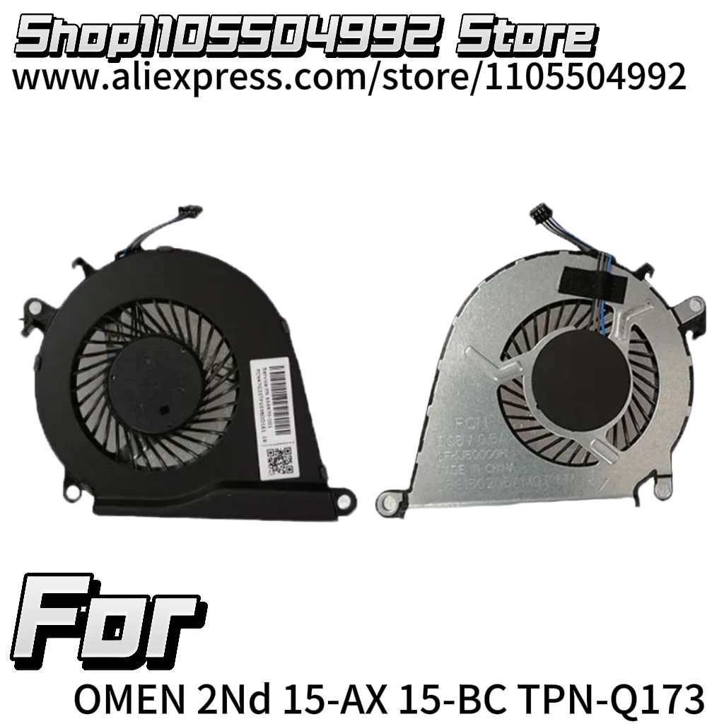 Laptop Accessories Cool - オリジナルの新しいノートパソコン用スペアパーツ、OMEN 2nd 15-AX 15-BC TPN-Q173用CPU冷却ファン、ノートパソコンクーラー交換用アクセサリー