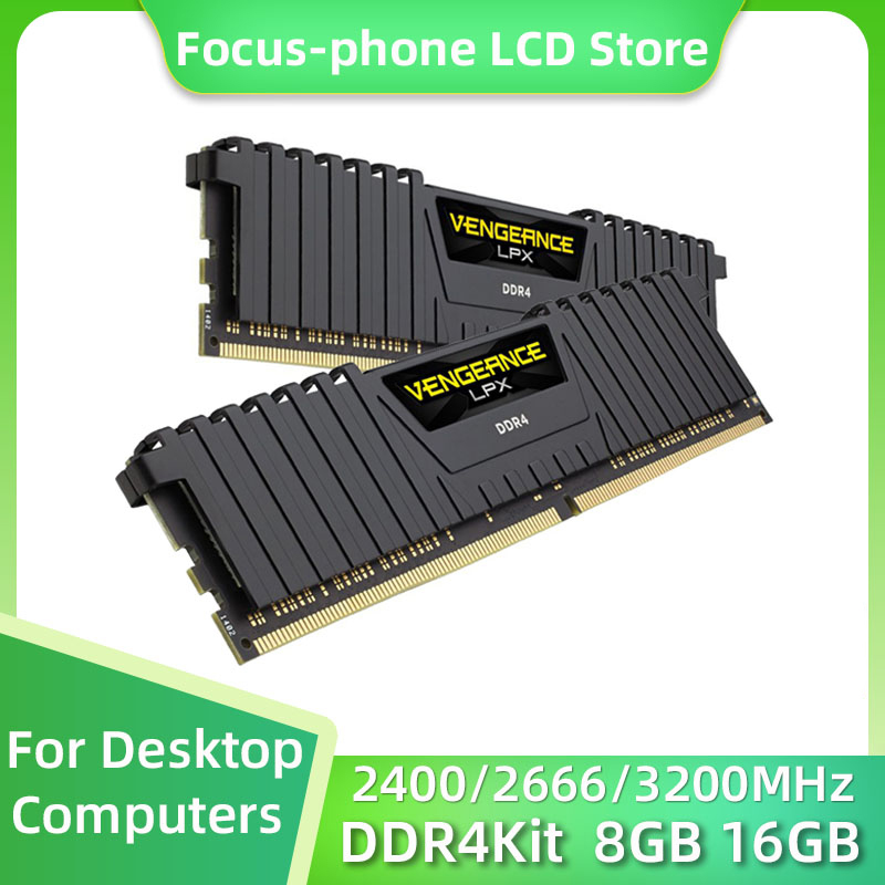 Corsair Ram Vengeance 16Gb - Corsair-デスクトップメモリ,vgeance lpx ddr4キット,容量8gb 16gb,クロック周波数3200/2400mhz,RAM,2666 PC4-25600 mm,DIMM,19200