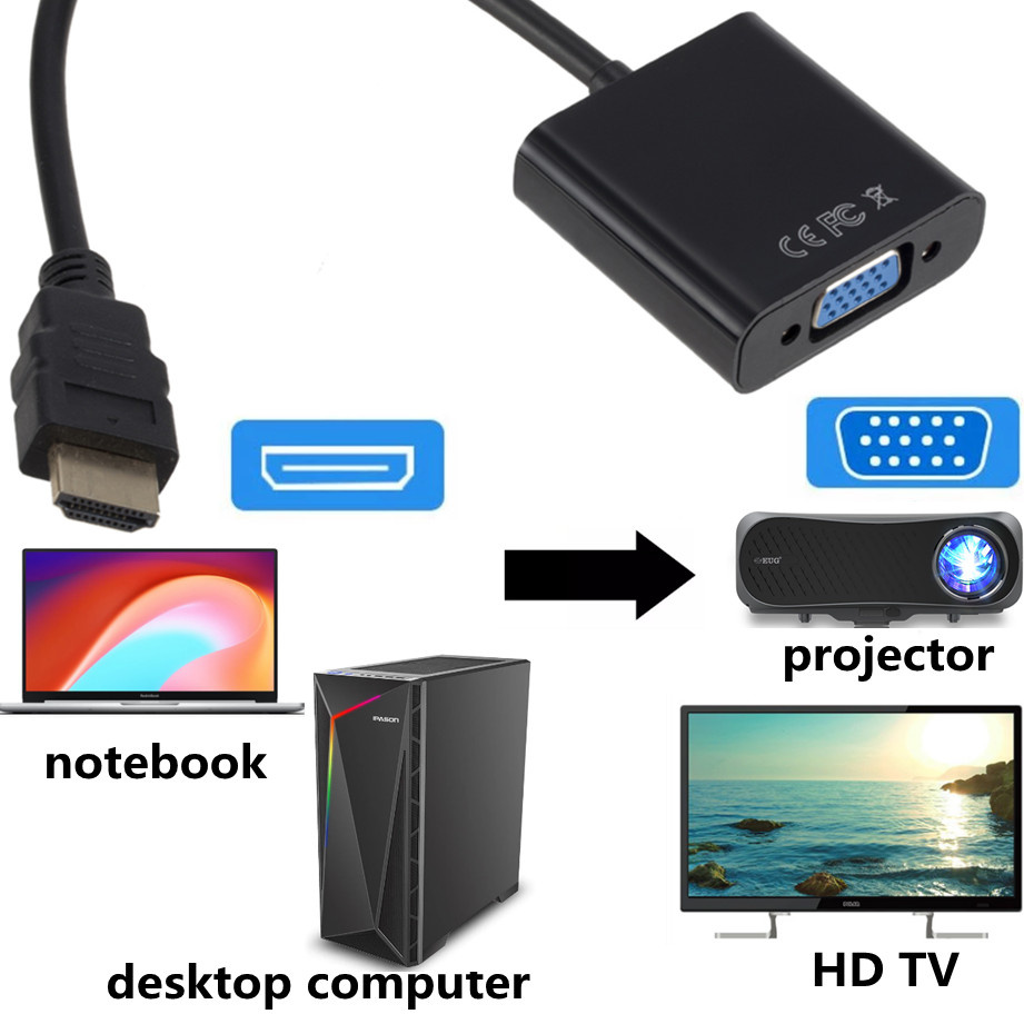 1080P HDMI 互換 VGA アダプター HDTV オ - Hdmi Vga Adapter のレビューと価格