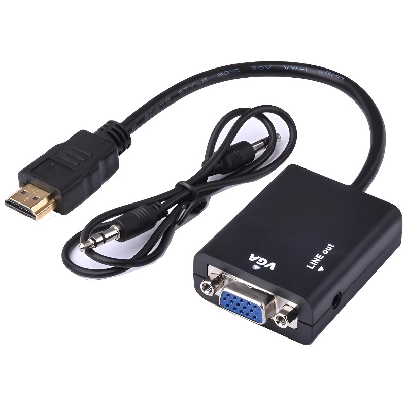 HDMI対応 VGA変換アダプター 音声出力付き HDMIオ - Hdmi Vga Adapter のレビューと価格