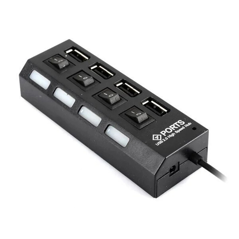 4ポートUSB 2.0ハブ拡張スプリッター、独立したLEDス - Laptop Accessories Computer のレビューと価格