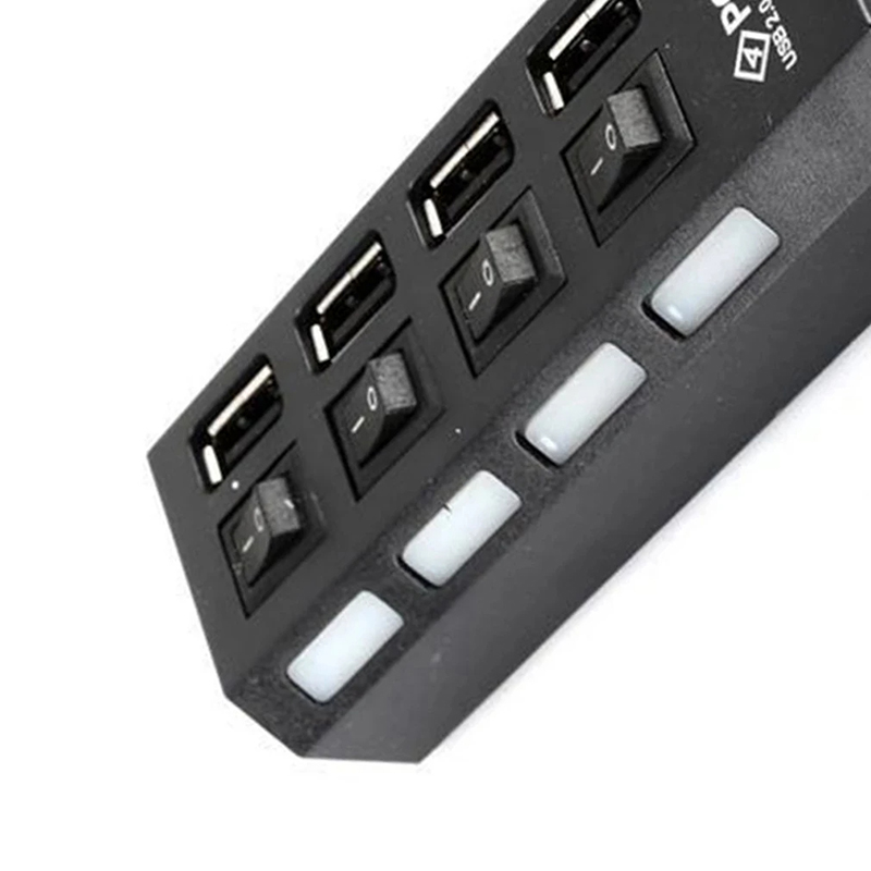 4ポートUSB 2.0ハブ拡張スプリッター、独立したLEDス - Laptop Accessories Computer のレビューと価格