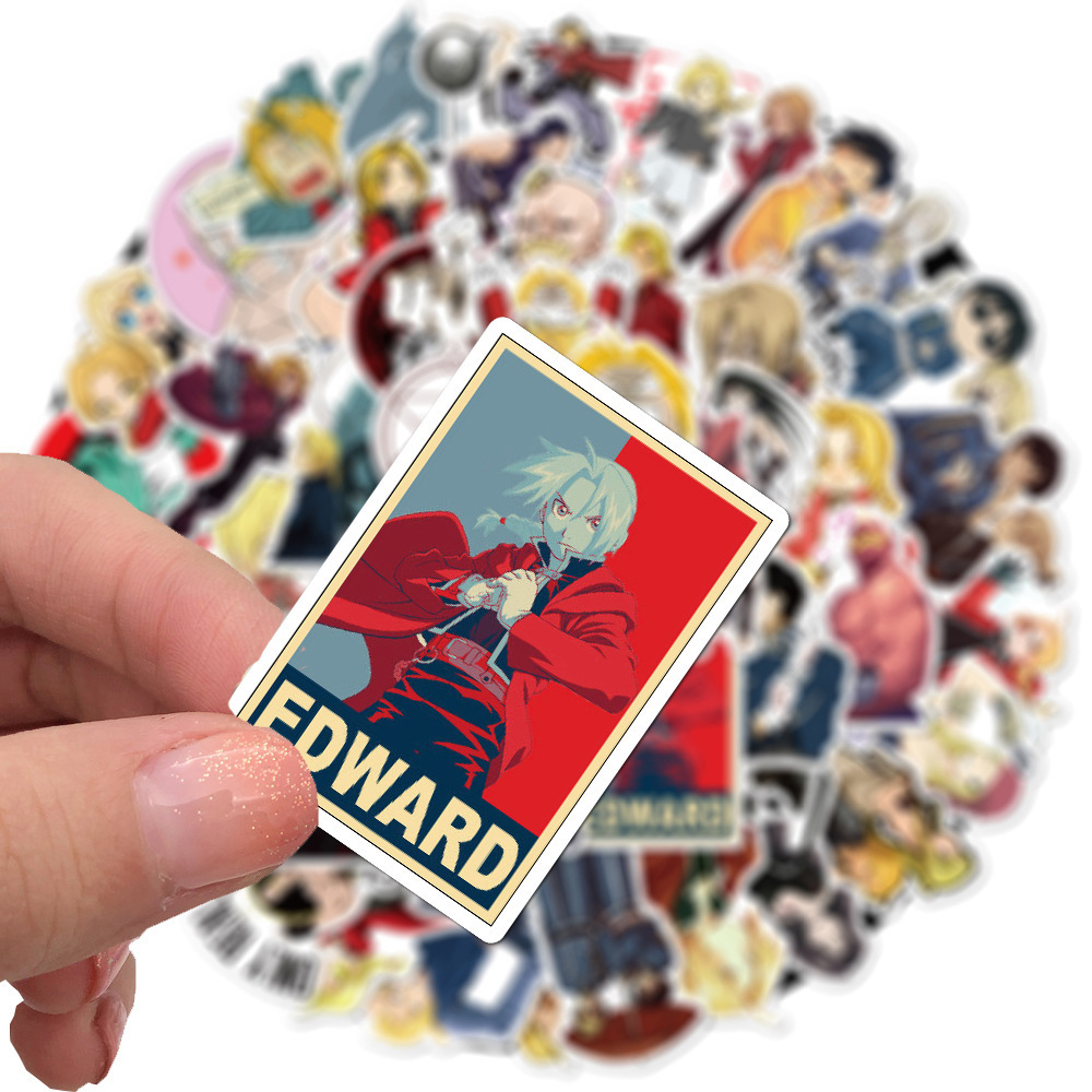 フルメタルアルケミストアニメステッカーパック、クールなエドワ - Laptop Accessories Cool のレビューと価格