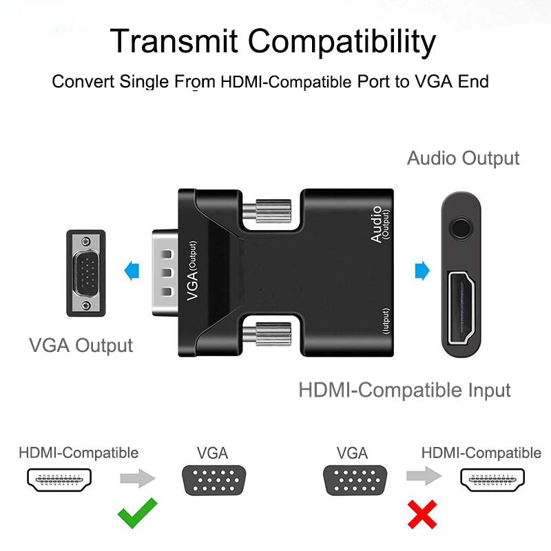 HDMI - VGA変換アダプター HD 1080P 3.5 - Hdmi Vga Adapter のレビューと価格