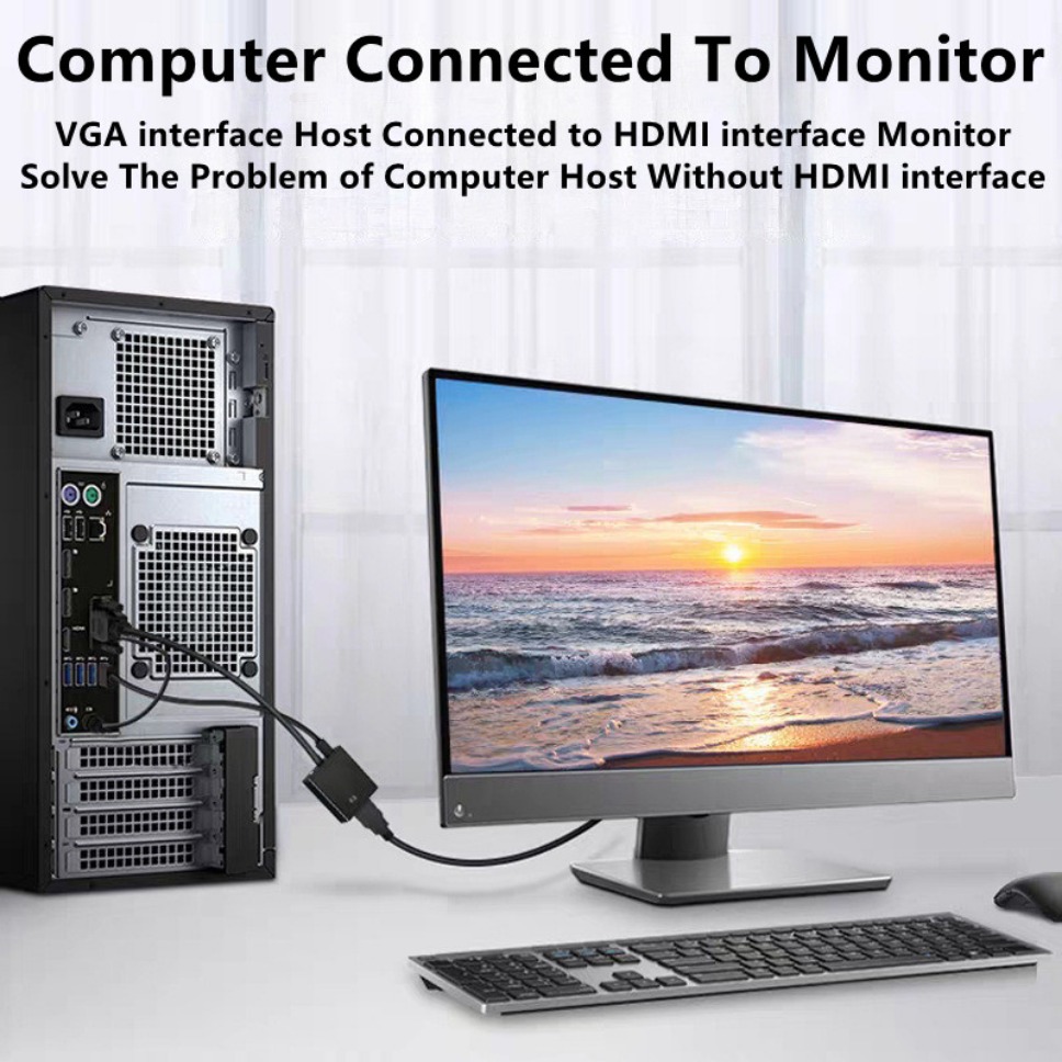 HD 1080P VGA to HDMIアダプターケーブル（ - Hdmi Vga Adapter のレビューと価格