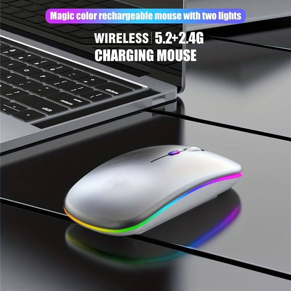 ワイヤレスマウス RGB 充電式 USB 2.4GHz Bl - Laptop Accessories Mouse のレビューと価格