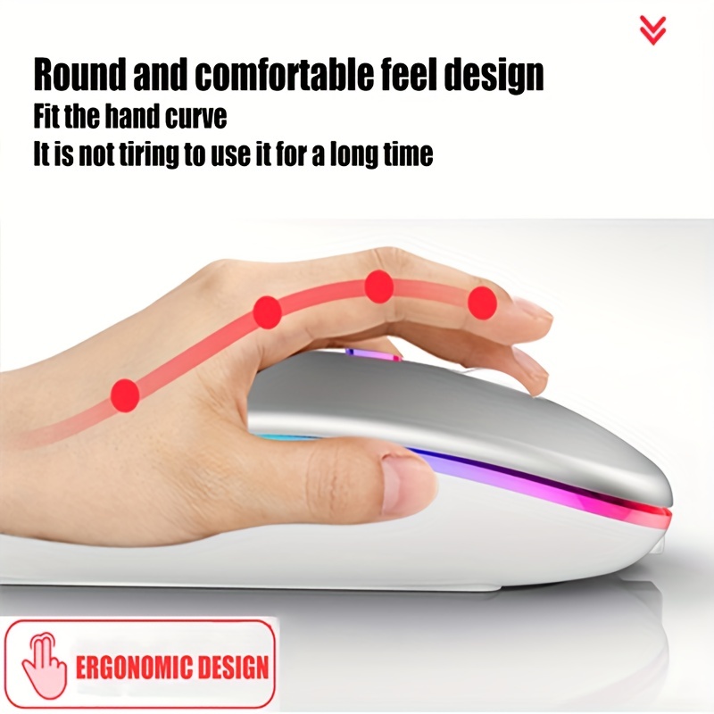 ワイヤレスマウス RGB 充電式 USB 2.4GHz Bl - Laptop Accessories Mouse のレビューと価格