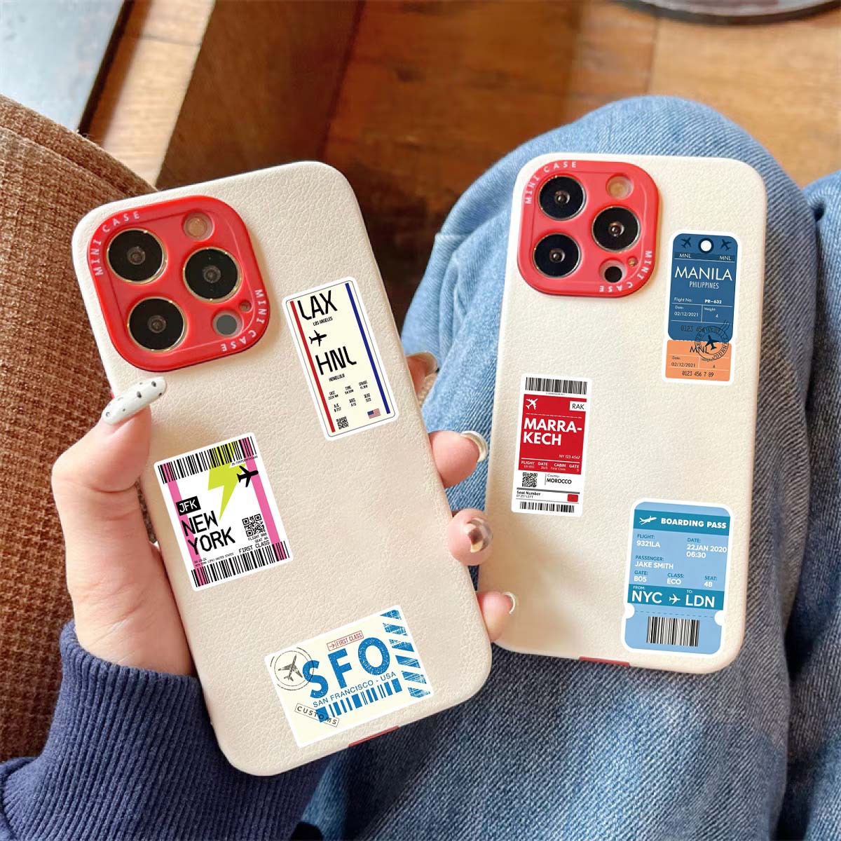 50 個航空券搭乗券ステッカー落書き DIY 旅行荷物スーツ - Laptop Accessories Cool のレビューと価格