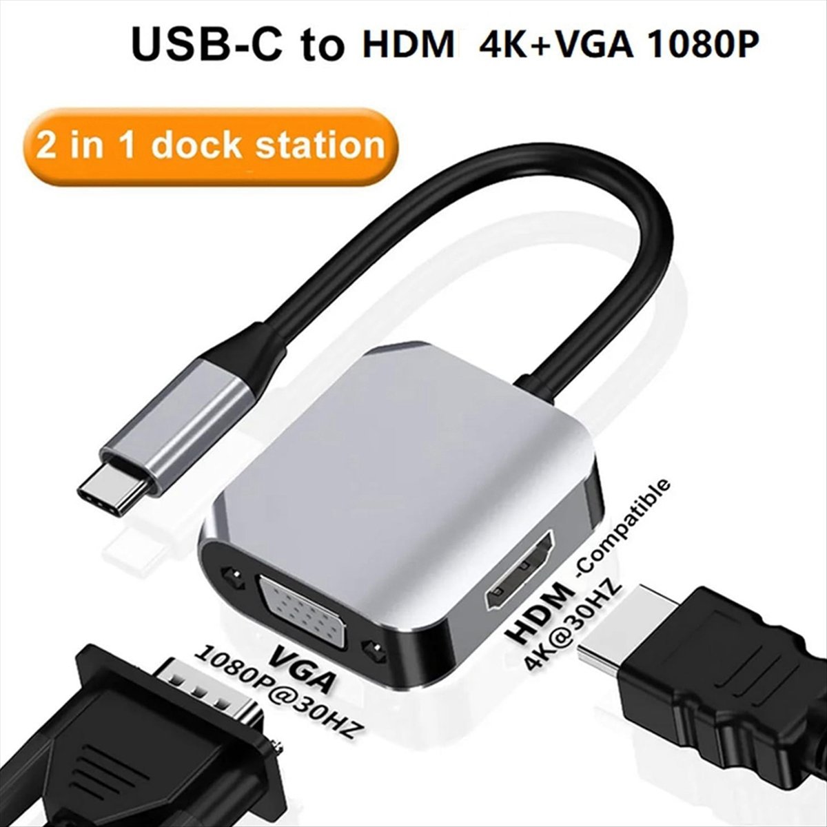 *A14E USB C ドッキングステーション、ラップトップ - Hdmi Vga Adapter のレビューと価格