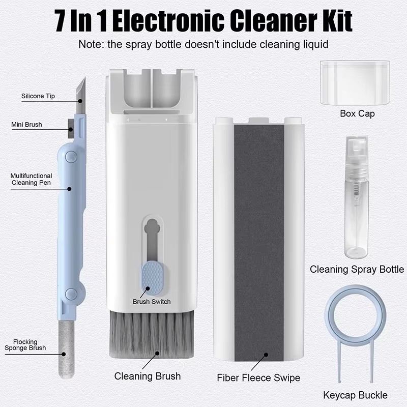 7 in 1 コンピューターキーボードクリーナーブラシキット - Screen Cleaning Kit のレビューと価格