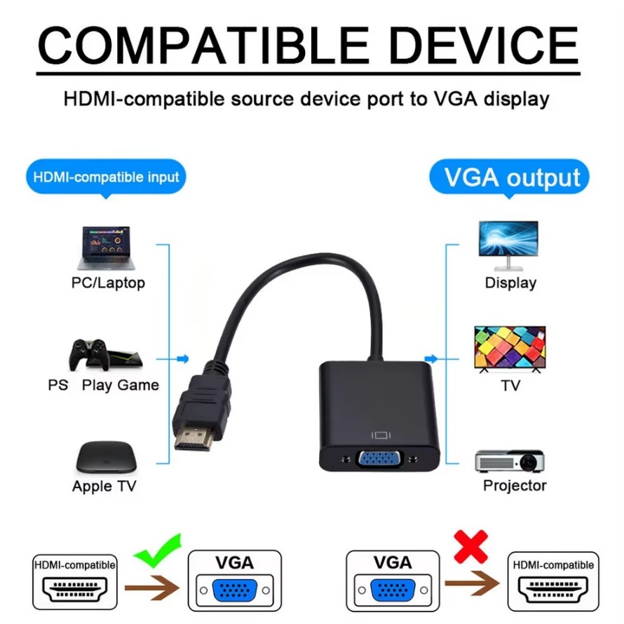 1080P HDMI - VGA変換アダプター (3.5mm - Hdmi Vga Adapter のレビューと価格