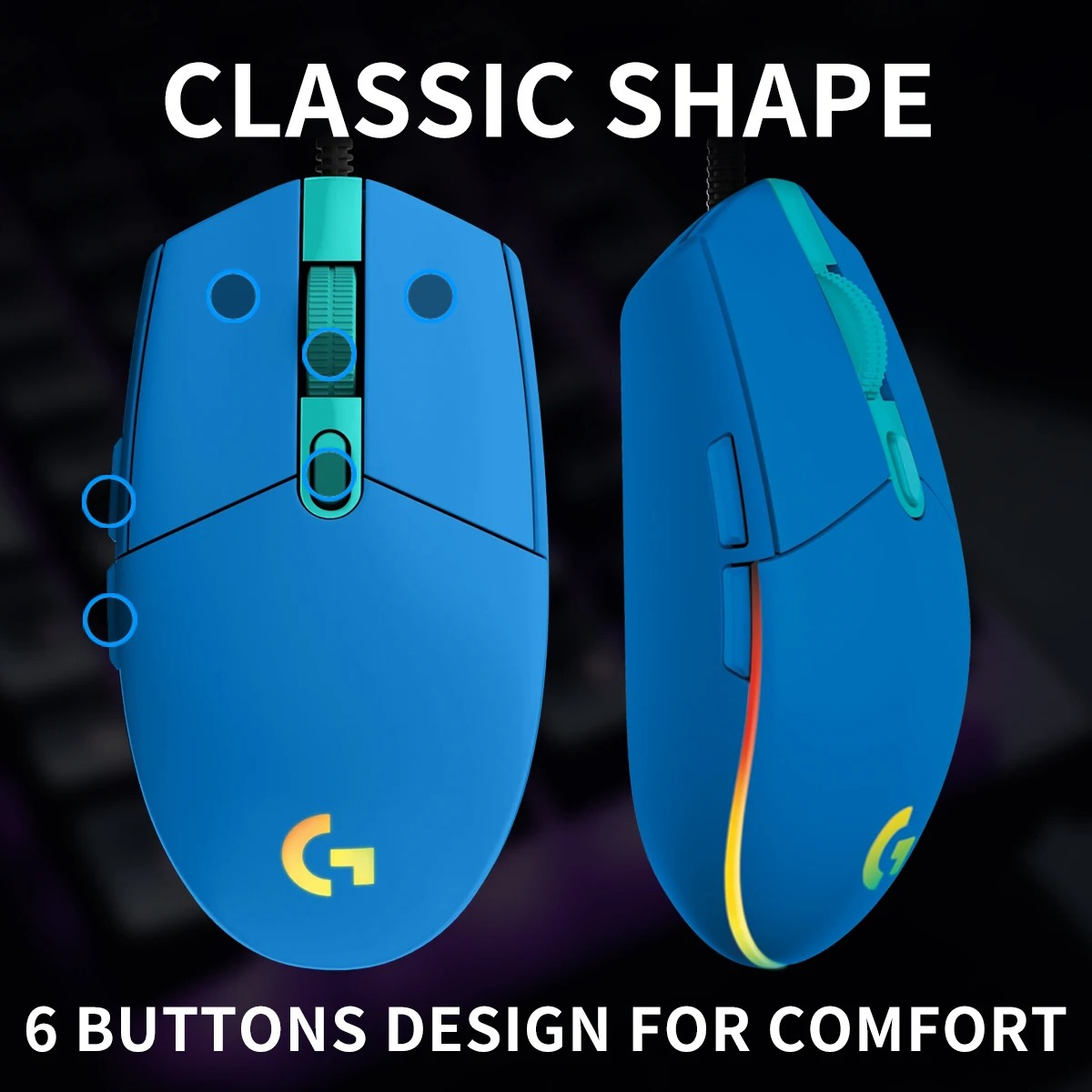 ロジクール G102/G203 Eスポーツ グラフィックデザ - Logitech Mouse G203 のレビューと価格